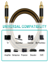 EMK GM/A8.0 Amplificador de cable de audio de fibra óptica digital Línea de fiebre chapada en oro de audio, longitud: 1,5 m (