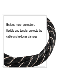 EMK HB/A6.0 Interfaz SPDIF Cable de fibra óptica de audio digital de alta definición, longitud: 1 m (neto blanco y negro)