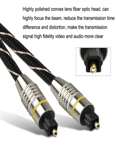Cable de fibra óptica de audio digital de alta definición con interfaz SPDIF EMK HB/A6.0, longitud: 5 m (neto blanco y negro)