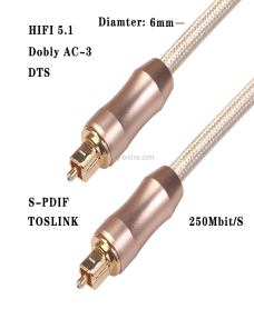QHG02-SPDIF-Cable-de-audio-de-fibra-optica-trenzada-enchapado-en-oro-Toslink-longitud-5-m-PC4110