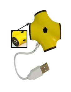 Concentrador-USB-20-de-4-puertos-amarillo-S-UH-1062