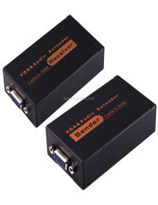 Extensor-de-audio-y-VGA-1920x1440-HD-100m-Cat5e-6-568B-Cable-de-red-Adaptador-de-receptor-de-remitente-Negro-PC0583B