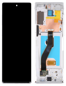 Pantalla LCD original para Samsung Galaxy Note10 4G/Note10 5G SM-N971/N970 Digitalizador Asamblea completa con marco (Plata)