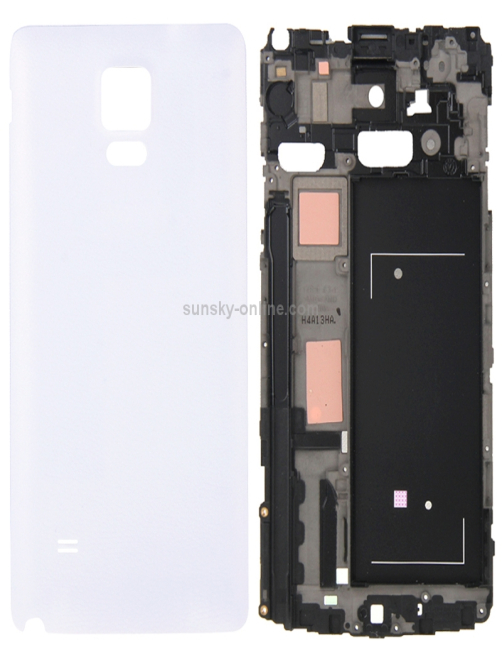 Para Galaxy Note 4/N910V cubierta de carcasa completa (carcasa frontal marco LCD placa biselada + cubierta trasera de batería)