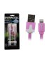 Cable de carga USB IPhone 1.83mts duracell, rosado