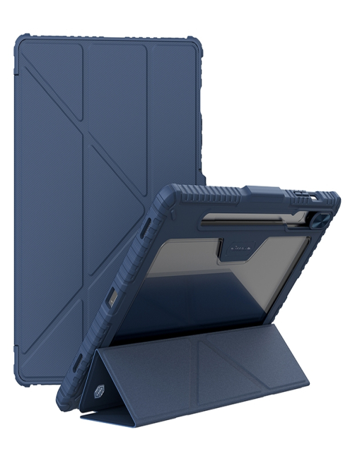 Para-Samsung-Galaxy-Tab-S9-NILLKIN-Bumper-Pro-Camshield-Funda-de-cuero-para-tableta-azul-EDA005680101B