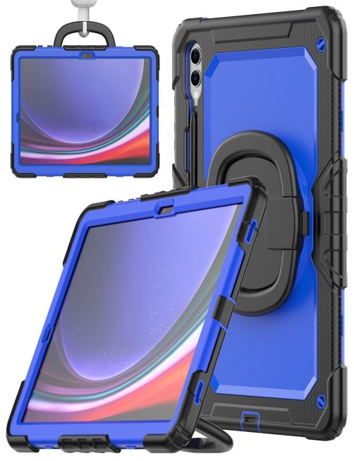 Para-Samsung-Galaxy-S9-D-Tipo-Funda-para-tableta-hibrida-de-silicona-para-PC-con-soporte-para-asa-PC-azul-EDA005454902G
