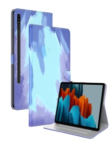 Para-Samsung-Galaxy-Tab-S9-Estuche-para-tableta-de-cuero-con-tapa-y-patron-de-acuarela-nieve-de-invierno-EDA002663811C