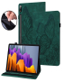 Para-Samsung-Galaxy-Tab-S9-Ultra-S8-Ultra-Funda-para-tableta-de-cuero-con-relieve-de-mariposa-grande-verde-EDA006156502A