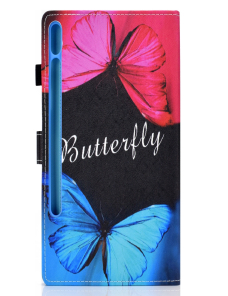 Para-Samsung-Galaxy-Tab-S8-x700-x706-Dibujo-de-colores-Caja-de-tableta-de-cuero-inteligente-amor-mariposa-EDA002727202A
