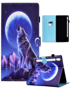 Para-Samsung-Galaxy-Tab-S8-S7-Dibujo-de-colores-Caja-de-la-tableta-de-cuero-inteligente-lobo-nocturno-EDA002728502C