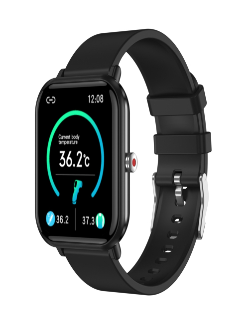 Q9 Pro 1.7 pulgadas TFT HD Smart Watch, soporte de monitoreo de temperatura corporal/monitoreo de la frecuencia cardíaca (negr