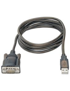 Eaton Tripp Lite Series RS232 to USB Adapter Cable with COM Retention (USB-A to DB9 M/M), FTDI, 5 ft. (1.52 m) - Cable USB / ser