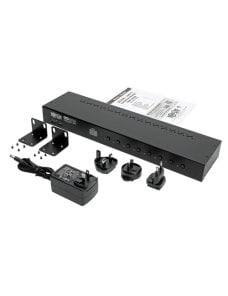 Tripp Lite 8-Port Rackmount DVI/USB KVM Switch w/ Audio & 2-Port USB Hub 1U - Conmutador KVM / audio - 8 x KVM / audio - 1 usuar