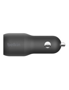 Belkin BOOST CHARGE Car Charger - Adaptador de corriente para el coche - 30 vatios - 3.6 A - 2 conectores de salida (USB, USB-C)