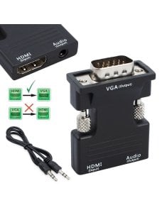 Adaptador 1080P HDMI Female to VGA Male con Audio Output Cable C3B3 WI