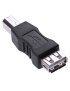 Adaptador USB 2.0 AF a USB BM (Negro) 
