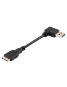 Cable USB 3.0 macho a Micro USB 3.0 Cable Adaptador, Curva Derecha, Longitud: 12cm