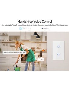 Interruptor WiFi de Pared Sonoff de 1 Canal, Alexa, Google Home