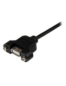 1 ft Panel Mount USB Cable A to A - F/M - Imagen 2