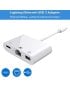 Adaptador lightning 3 in 1 Ethernet + USB + 8 Pin Charging Female Ports to 8 Pin Male OTG Digital Video Converter Cable