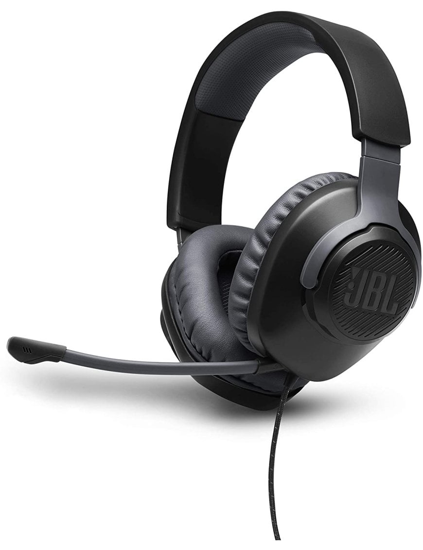 JBL Quantum - Q100 - Headphones - Wired - Gaming Detach Mic JBLQUAN...  JBLQUANTUM100BLKAM