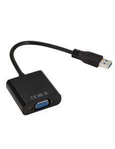 Cable convertidor de tarjeta gráfica externa USB3.0 a VGA, resolución: 1080P (negro)
