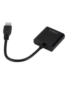 Cable convertidor de tarjeta gráfica externa USB3.0 a VGA, resolución: 1080P (negro)