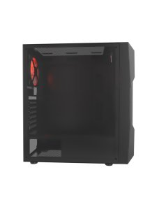 Xtech Gaming Series PHOBOS - MDT - ATX - panel lateral con ventana (cristal templado) - sin fuente de alimentación (ATX) - negro