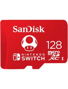 SanDisk - Flash memory card - microSDXC UHS-I Memory Card - 128 GB - Nintendo    SDSQXAO-128G-GNCZN
