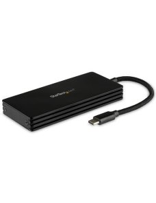 StarTech.com Caja USB 3.1 (10Gbps) USB-C para SSD M.2 SATA - Caja Externa Portátil para Disco USB Tipo C - de Aluminio - Caja de