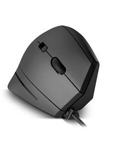 Klip Xtreme - Mouse - USB - Wired - Black - Ultra ergonomic KMO-505