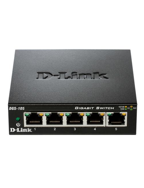 5-Port 10/100/1000Mbps Unmanaged Switch Metal cas
