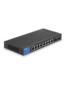 Linksys Business LGS310C - Conmutador - inteligente - 8 x 10/100/1000 + 2 x 10 Gigabit SFP+ - sobremesa - alimentación cc - Conf