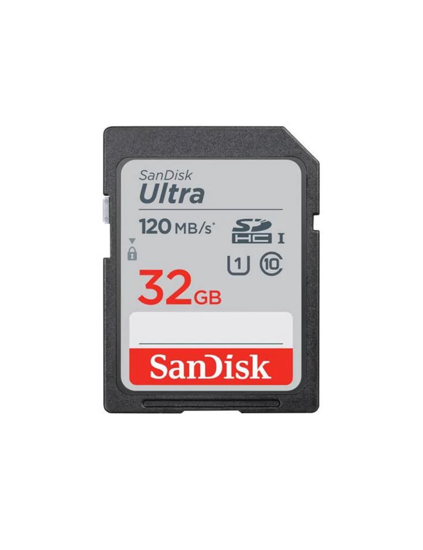 Tarjeta de memoria SanDisk Ultra SDHC UHS-I de 32 GB - 120 MB/s, C10, U1, Full HD, tarjeta SD - SDSDUN4-032G-GN6IN