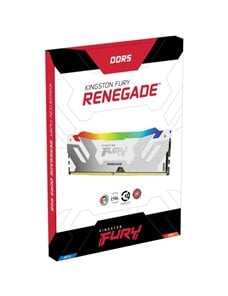 Memoria RAM Kingston FURY Renegade RGB White DDR5, 16GB 6400MT/s, CL32, DIMM, Intel XMP 3.0 KF564C32RWA-16