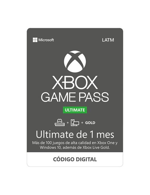 Suscripción Microsoft Xbox game pass ultimate 1 mes digital, descargable QHW-00012