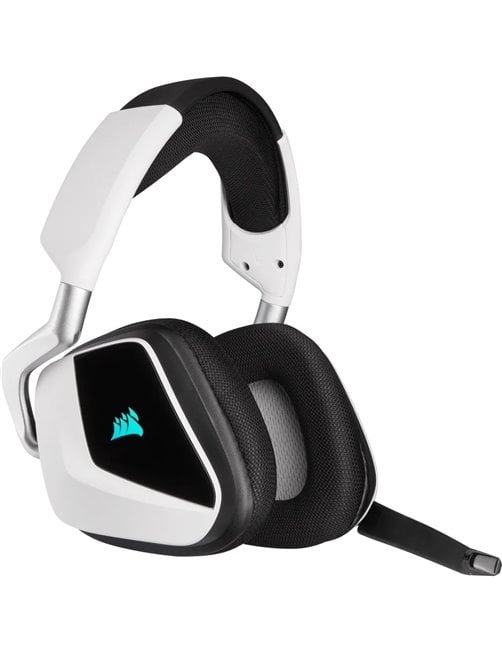 Auriculares inalámbricos Corsair premium gamer con sonido envolvente 7.1 VOID RGB ELITE, blanco CA-9011202-NA