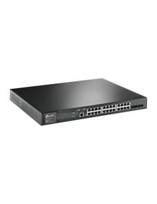 TP-Link JetStream TL-SG3428MP - Conmutador - Gestionado - 24 x 10/100/1000 (PoE+) + 4 x Gigabit SFP - montaje en rack - PoE+ (38